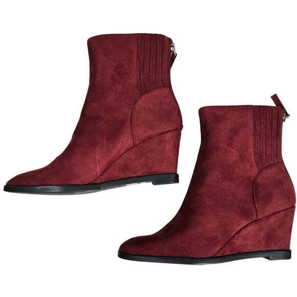 Dolce Vita Tippy Heeled Suede‎ Bootie Burgundy 7 NWT - Picture 3 of 12